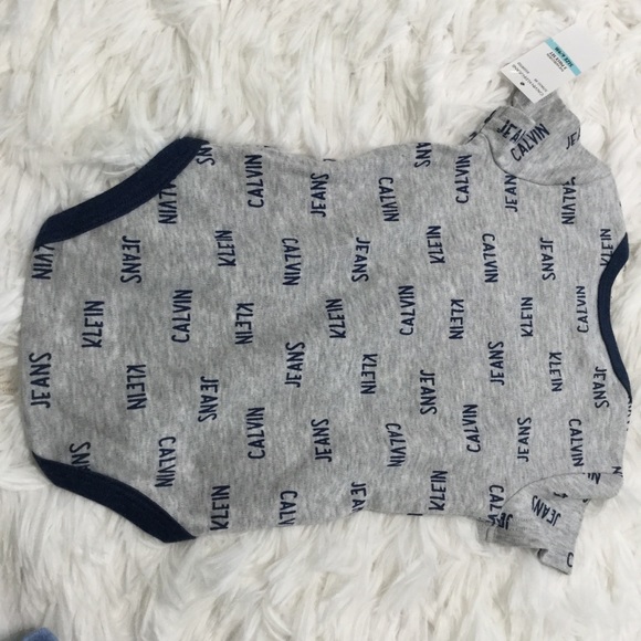 Calvin Klein- Gray and Blue 3pc Bodysuit & Pants - Picture 12 of 16